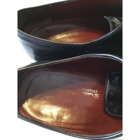 Valentino Salvatore Ferragamo Men\'s Leather Oxfords Dress Shoes Black Size 13 main image 6
